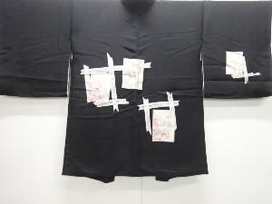 色紙に草花模様絵羽織